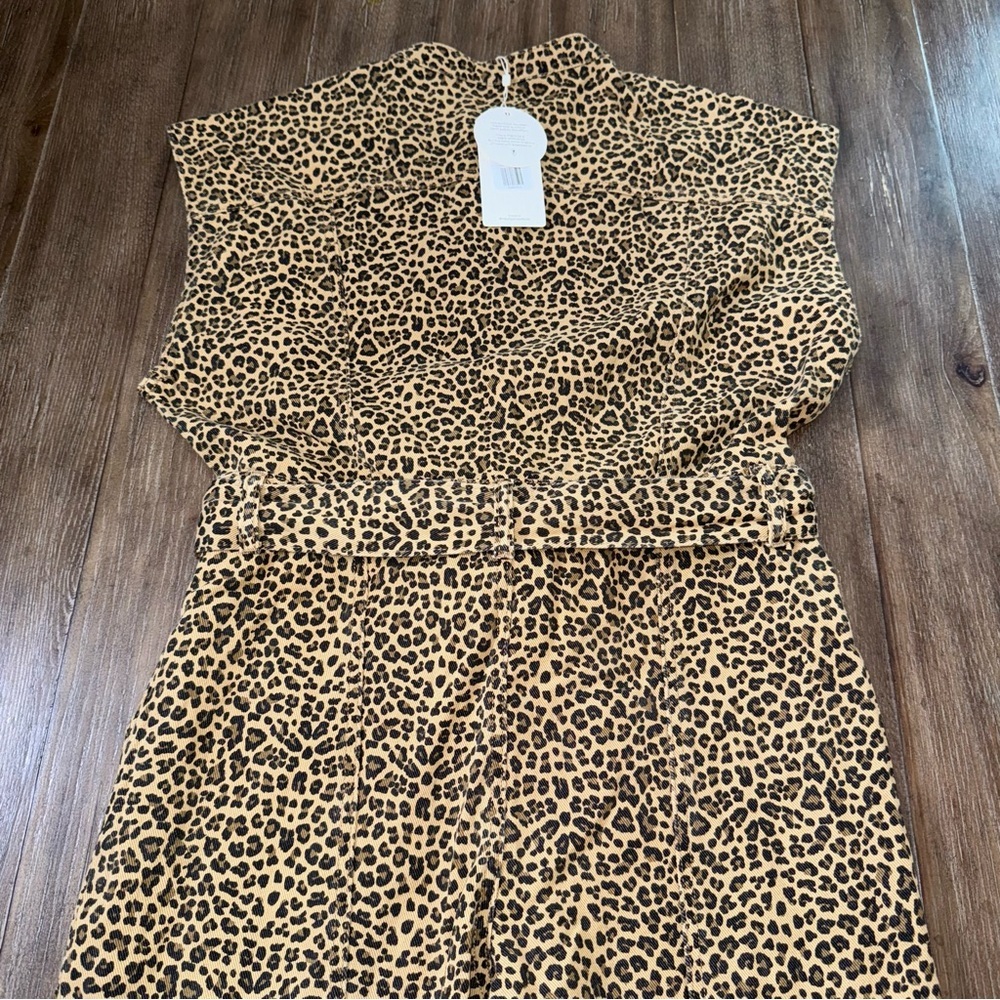 FRNCH Leopard Print Jumpsuit in Brown/Tan - Picture 5 of 12
